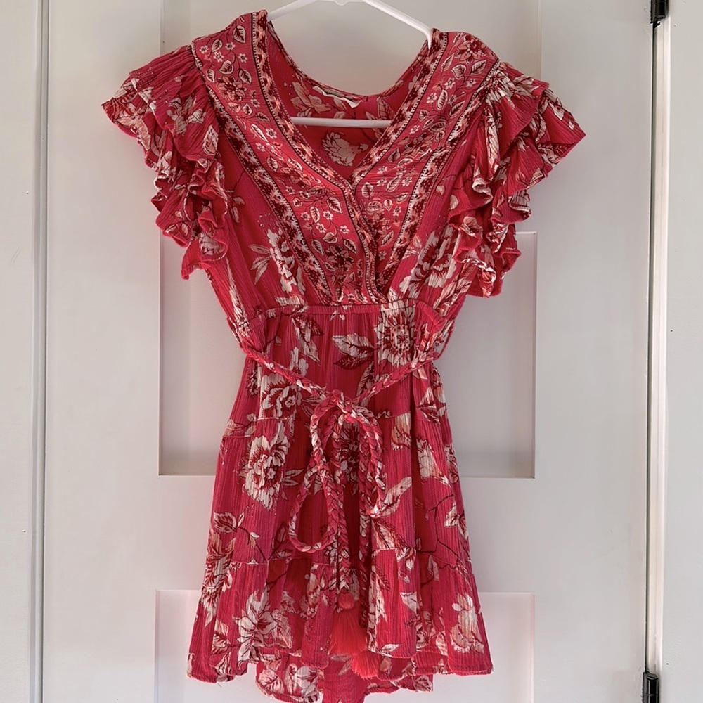 Girls Boho Flower Dress- size Large